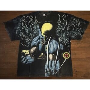 Civil Regime Rage Unleashed Wolverine Oversized Tee Men's Large Vintage Black